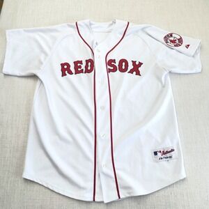 Majestic Authentic Boston Red Sox Jersey Mens 48 L Number 18 MLB